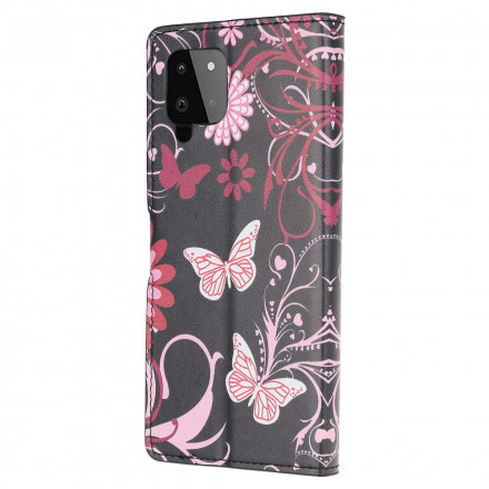 Samsung Galaxy A22 4G Case Butterflies e Flores