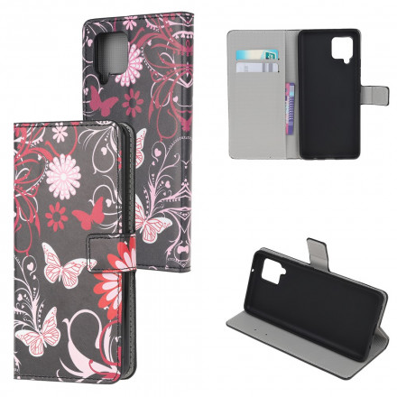 Samsung Galaxy A22 4G Case Butterflies e Flores