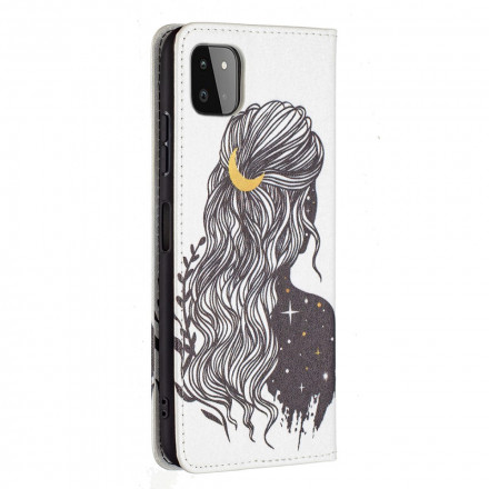 Capa Flip Capa Samsung Galaxy A22 5G Pretty Hair