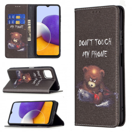 Tampa Flip Cover Samsung Galaxy A22 5G Urso Perigoso