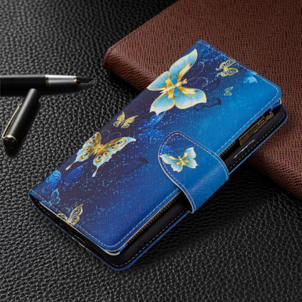 Samsung Galaxy A22 5G Capa de Bolso com Fecho de Carcaça Butterflies