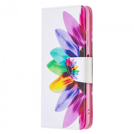 Capa Samsung Galaxy A22 5G para flores de aguarela