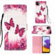 Samsung Galaxy A22 5G Capa Vermelha Butterflies