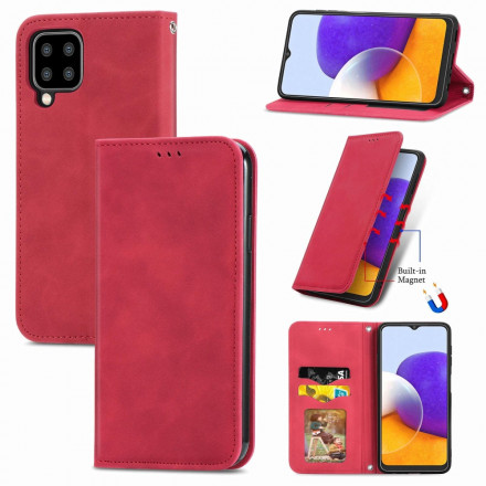 Capa Flip Cover Samsung Galaxy A22 4G Leatherette Vintage