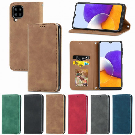Capa Flip Cover Samsung Galaxy A22 4G Leatherette Vintage