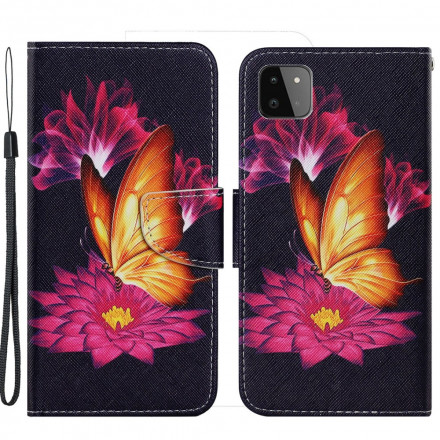 Samsung Galaxy A22 5G Capa Butterfly e Lotus