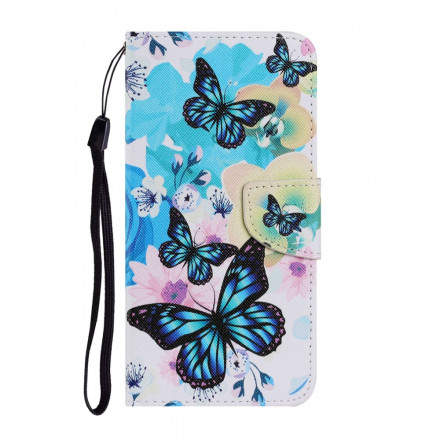 Samsung Galaxy A22 5G Case Butterflies e Flores de Verão