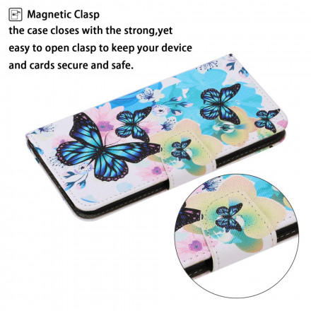 Samsung Galaxy A22 5G Case Butterflies e Flores de Verão