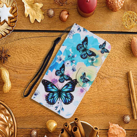 Samsung Galaxy A22 5G Case Butterflies e Flores de Verão