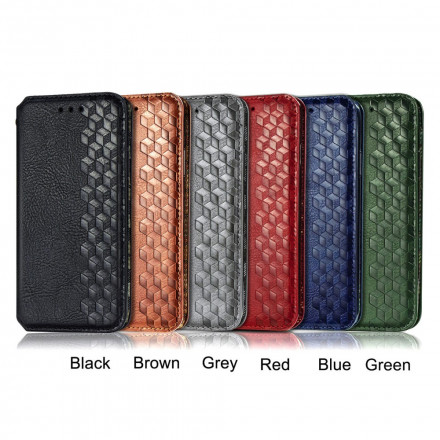 Capa Flip Cover Samsung Galaxy A22 4G Efeito Couro Textura Diamantada