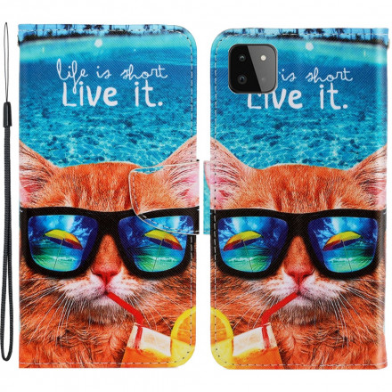 Samsung Galaxy A22 5G Cat Live It Strap Case