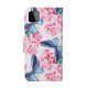 Samsung Galaxy A22 5G Case Floral Butterflies Lanyard