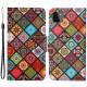 Samsung Galaxy A22 5G Capa de Mandalas de Patchwork A22 com Cordão