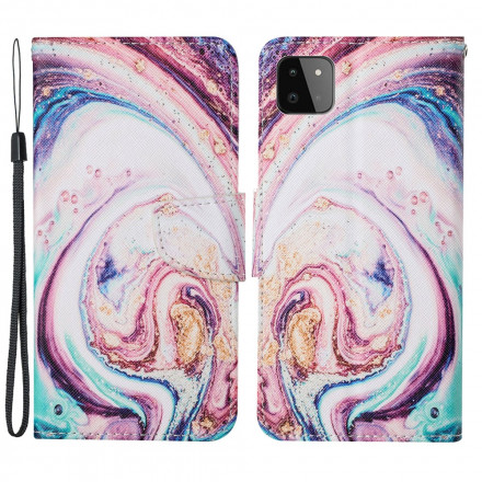 Capa de mármore Samsung Galaxy A22 5G com alça
