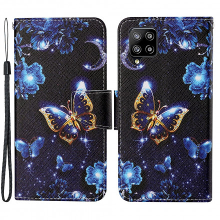 Samsung Galaxy A22 4G Precious Butterfly Strap Case