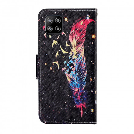 Samsung Galaxy A22 4G Capa de alça de penas