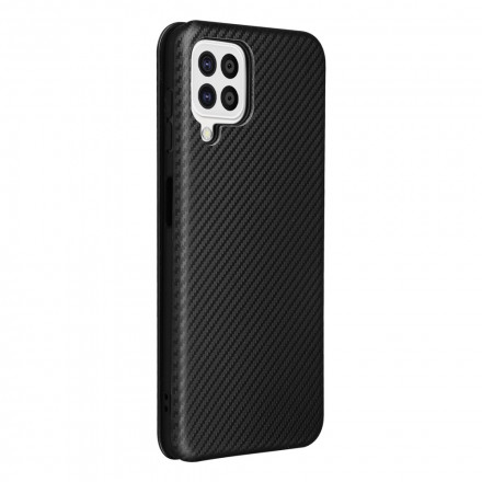 Tampa Flip Cover Samsung Galaxy A22 4G Fibra de Carbono