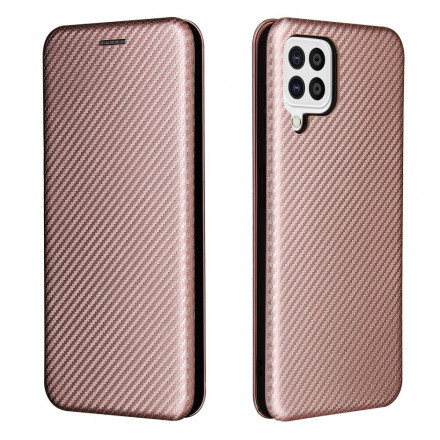Tampa Flip Cover Samsung Galaxy A22 4G Fibra de Carbono