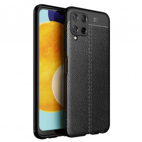 Samsung Galaxy A22 4G Capa de couro Lychee Efeito Lychee Linha Dupla