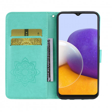 Samsung Galaxy A22 5G Case Mandala Coruja e CordÃ£o