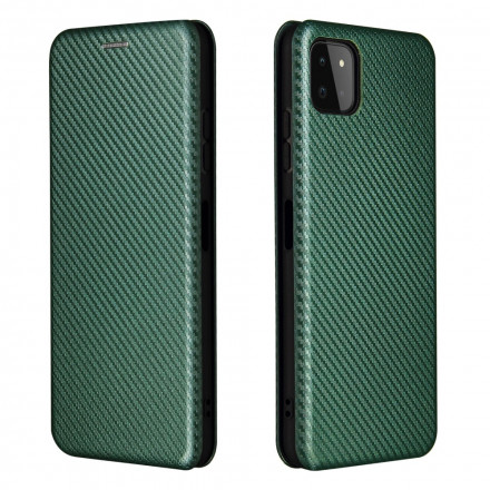 Tampa Flip Cover Samsung Galaxy A22 5G Fibra de Carbono