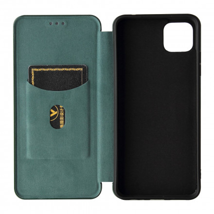 Tampa Flip Cover Samsung Galaxy A22 5G Fibra de Carbono