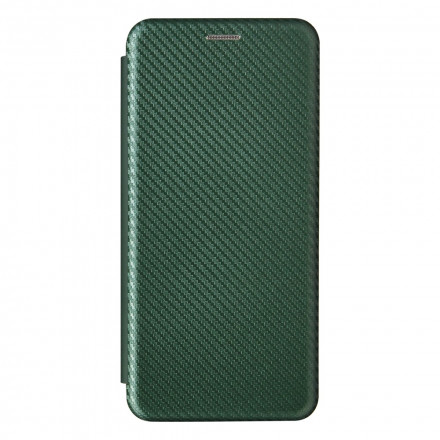 Tampa Flip Cover Samsung Galaxy A22 5G Fibra de Carbono