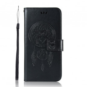 Samsung Galaxy A22 5G Capa de Efeito Couro Owl Catcher