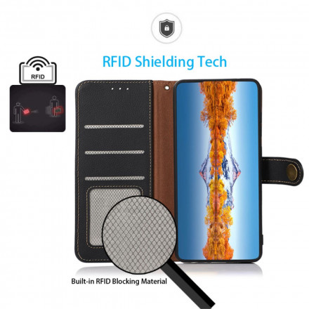 Samsung Galaxy A22 5G Capa de couro genuína KHAZNEH RFID Samsung Galaxy A22 5G Capa de couro genuína KHAZNEH RFID