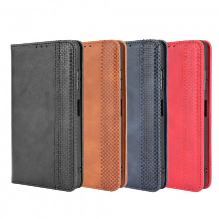 Capa Flip Capa Samsung Galaxy A22 5G Efeito Couro Vintage Elegante