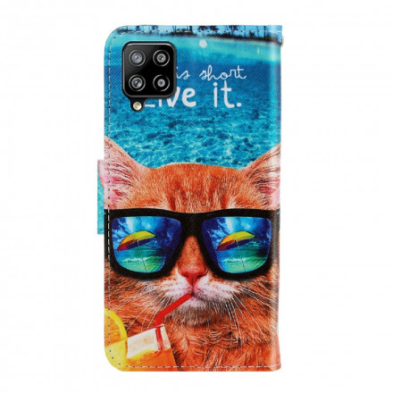 Samsung Galaxy A22 4G Cat Live It Strap Case