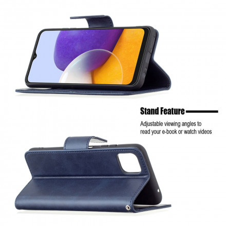 Samsung Galaxy A22 5G Aba oblíqua lisa da capa Samsung Galaxy A22 5G Aba oblíqua lisa da capa