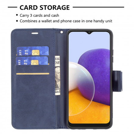 Samsung Galaxy A22 5G Aba oblíqua lisa da capa Samsung Galaxy A22 5G Aba oblíqua lisa da capa