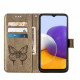Samsung Galaxy A22 5G Capa de design Butterfly A22 com correia