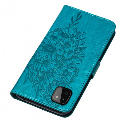 Samsung Galaxy A22 5G Capa de design Butterfly A22 com correia