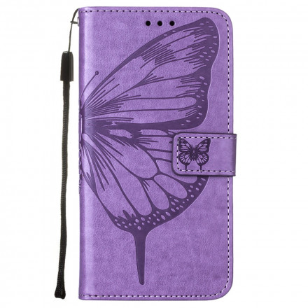 Samsung Galaxy A22 5G Capa de design Butterfly A22 com correia