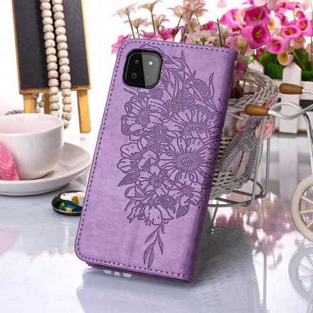 Samsung Galaxy A22 5G Capa de design Butterfly A22 com correia