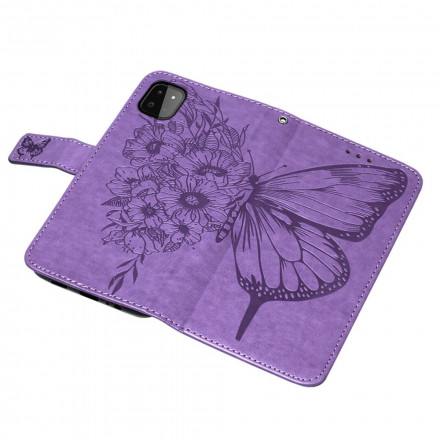 Samsung Galaxy A22 5G Capa de design Butterfly A22 com correia