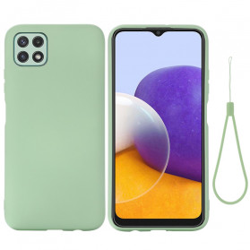 Samsung Galaxy A22 5G Capa de Silicone Líquido com CordÃ£o