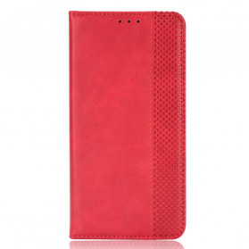 Capa Flip Cover Vivo V21 5G Efeito Couro Vintage Elegante