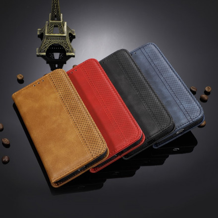 Capa Flip Moto G 5G Efeito Couro Vintage Elegante