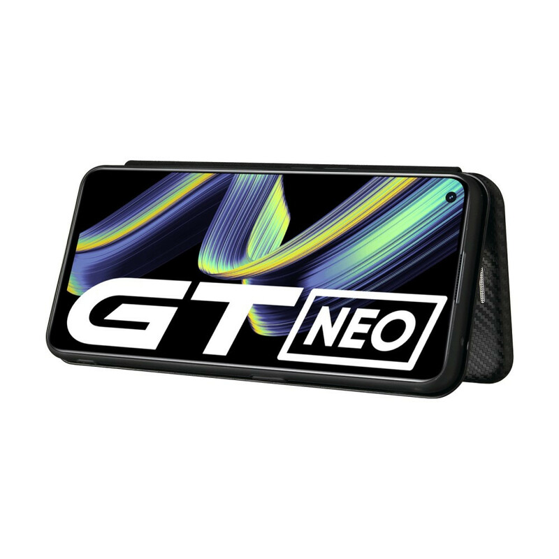 Tampa Flip Capa Realme GT 5G Silicone Carbono