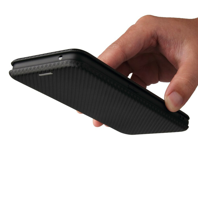 Tampa Flip Capa Realme GT 5G Silicone Carbono