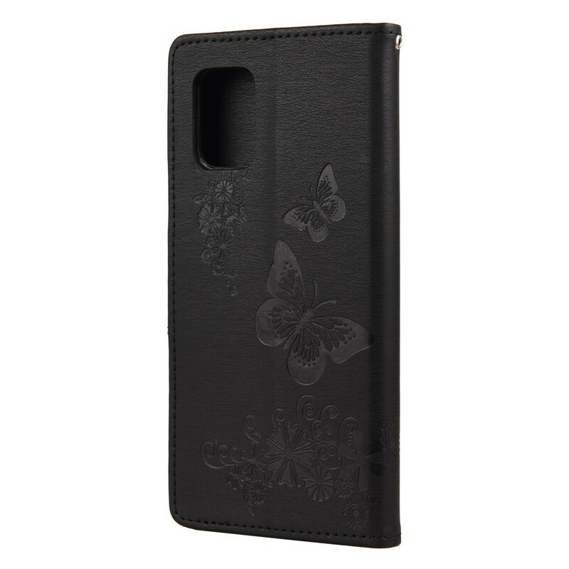 Xiaomi Mi 10 Lite Case Only Butterflies with Strap