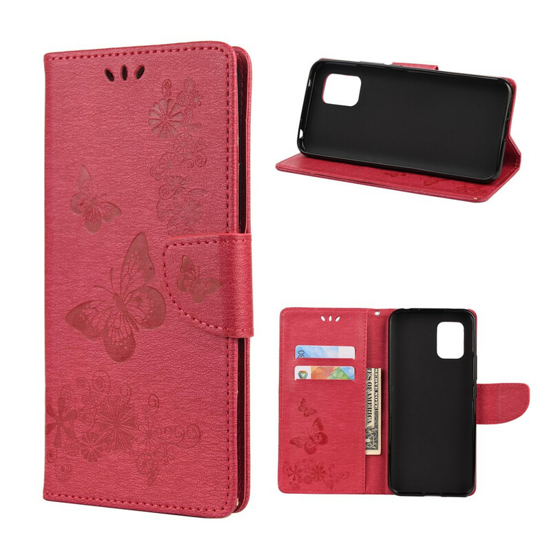 Xiaomi Mi 10 Lite Case Only Butterflies with Strap