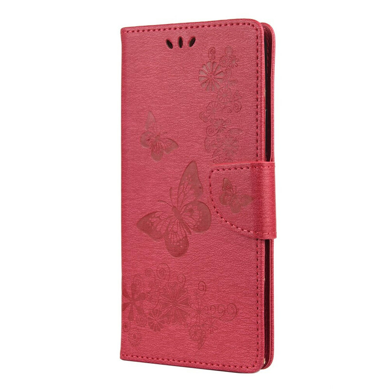 Xiaomi Mi 10 Lite Case Only Butterflies with Strap