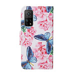 Xiaomi Mi 10T / 10T Pro Case Floral Butterflies Lanyard