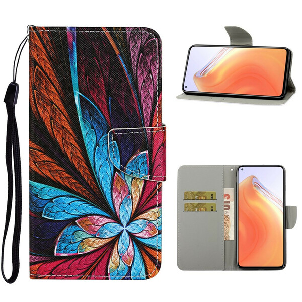 Xiaomi Mi 10T / Capa Pro 10T Folhas coloridas com correia