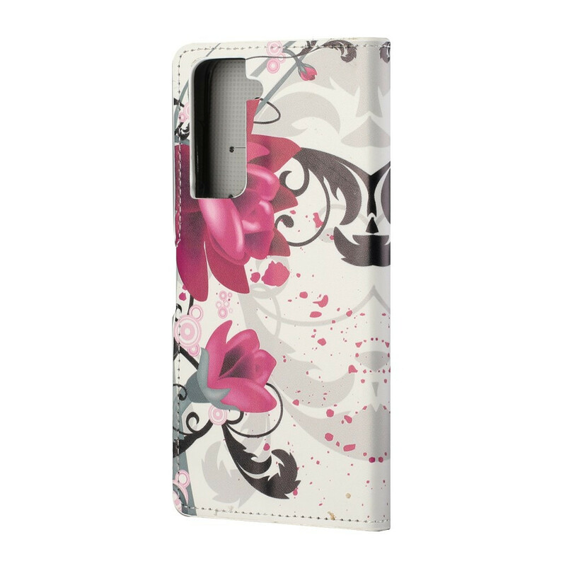 Housse Samsung Galaxy S21 FE Tropical Flowers