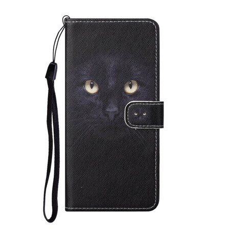 Samsung Galaxy S21 FE Capa de CordÃ£o para Olhos de Gato Preto